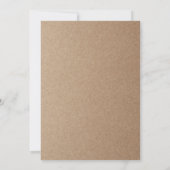 Twins Elephant Rustic Kraft Girl Baby shower Kaart (Achterkant)