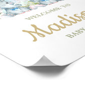 Twins Elephant Twin Boys Baby shower Welcome Sign Poster (Hoek)