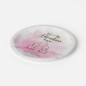 Twins Elephants Baby shower Paper Bord (Gekanteld)