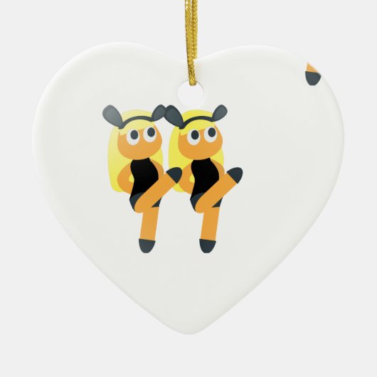 twins emoji keramisch ornament (Voorkant)