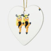twins emoji keramisch ornament (Links)