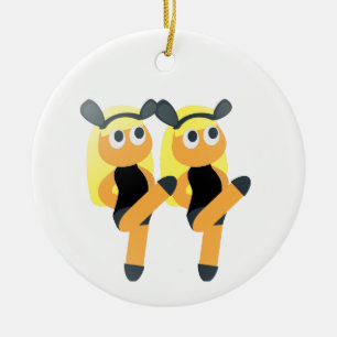 twins emoji keramisch ornament
