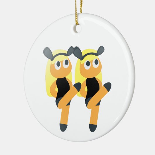 twins emoji keramisch ornament (Links)