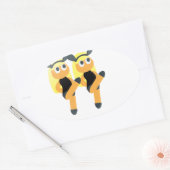 twins emoji ovale sticker (Envelop)