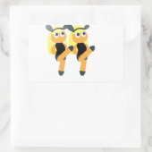 twins emoji rechthoekige sticker (Tas)