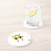 twins emoji zandsteen onderzetter (Zijkant)