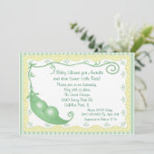 Twins erwten in een pod Baby Shower Invitaties Kaart (Staand voorkant)