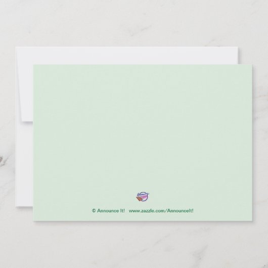 Twins erwten in een pod Baby Shower Invitaties Kaart (Achterkant)