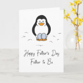 Twins, Father's Day Father to Be, Penguin Eggs Kaart (Gele Bloem)
