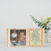 Twins First Birthday Invitation Fotocard (Staand voorkant)
