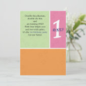 Twins First Birthday Kaart (Staand voorkant)