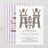 Twins First Birthday Smash Cake Kaart (Voorkant / Achterkant)