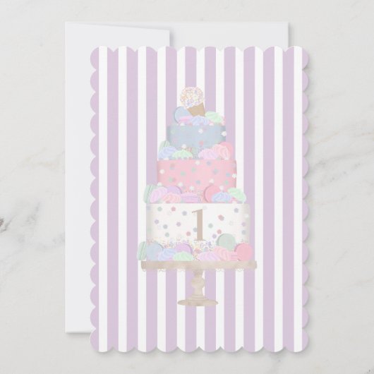 Twins First Birthday Smash Cake Kaart (Achterkant)