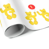 Twins First Birthday wrappaper, matching card Cadeaupapier (Rol Hoek)