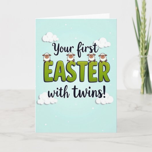 Twins First Easter Celebration Card Kaart (Voorkant)