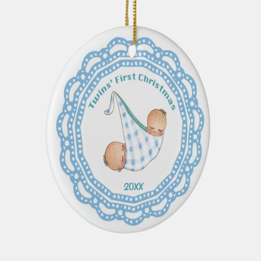 Twins First KerstBoy Ornament (Rechts)