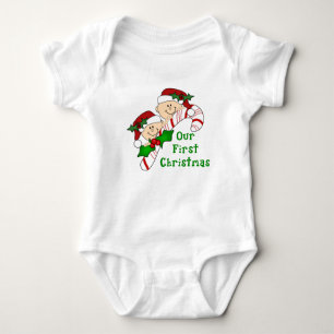 Twins first-kerstsnoepriet romper