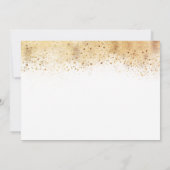 Twins Floral Gold Typography Baby shower Kaart (Achterkant)