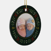 Twins Fotokrans Ornament – Donkergroen (Rechts)