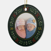 Twins Fotokrans Ornament – Donkergroen (Links)