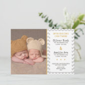 Twins geboortenaankondiging/bedankt kaart (Staand voorkant)