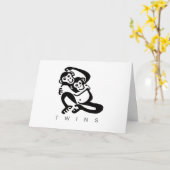 TWINS - Gefeliciteerd - Zwangerschap - BONOBO Kaart (Gele Bloem)