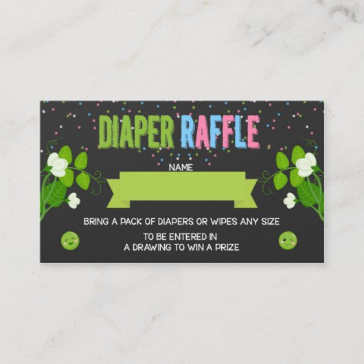 Twins Geslacht Onthullen 2 Erwten In Een Pod Luier Informatiekaartje (Voorkant)