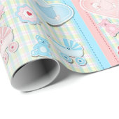 Twins Girl en Boy Baby shower Cadeaupapier (Rol Hoek)