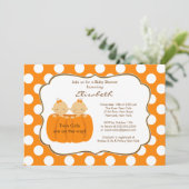 Twins Girls Herfst Pumpkin Baby shower Uitnodiging (Staand voorkant)