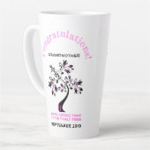 Twins Grandmoeder to be roze Blue Family Tree Latte Mok (Linkerhoek)