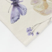 Twins Groei Tracker Waterverf Bloemen Pasgeborene Fleece Deken (Hoek)