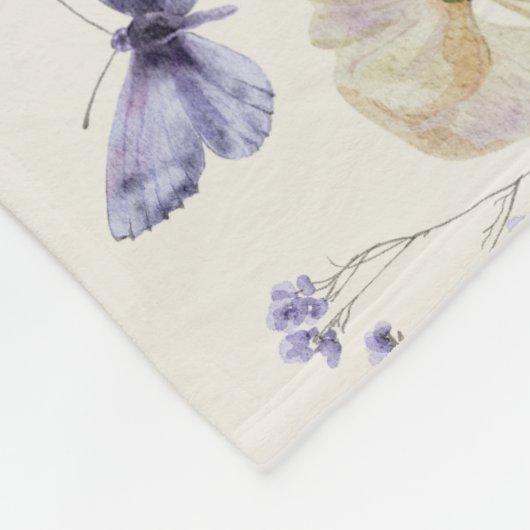 Twins Groei Tracker Waterverf Bloemen Pasgeborene Fleece Deken (Hoek)