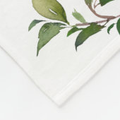 Twins Groei Tracker Waterverf Bloemen Pasgeborene Fleece Deken (Hoek)