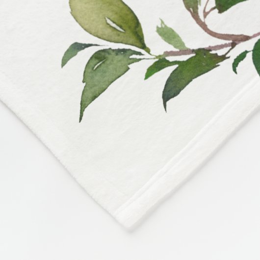 Twins Groei Tracker Waterverf Bloemen Pasgeborene Fleece Deken (Hoek)