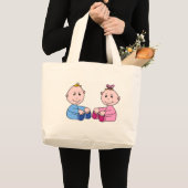TWINS GROTE TOTE BAG (Voorkant (product))