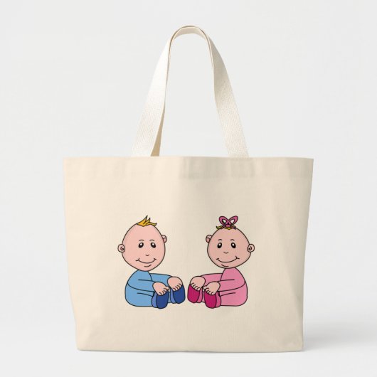 TWINS GROTE TOTE BAG (Voorkant)
