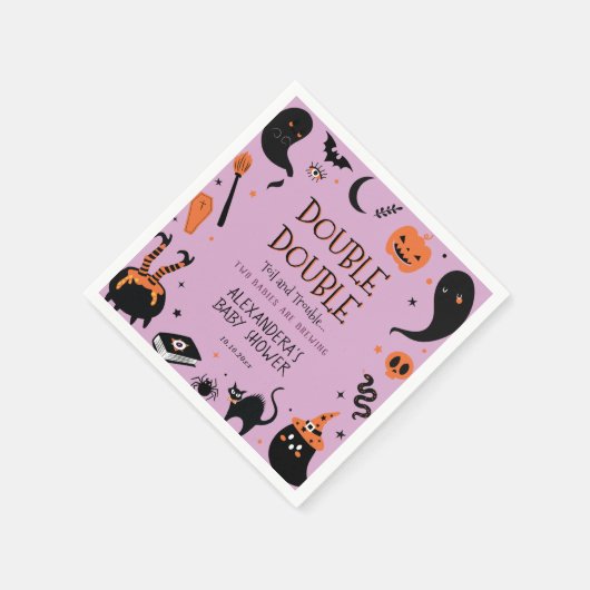 Twins Halloween Baby shower Servet (Hoek)