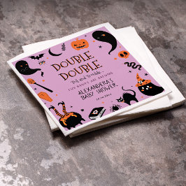 Twins Halloween Baby shower Servet