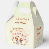 Twins Halloween Pumpkin Ghost Baby shower Groot Bedankdoosjes (Voorkant)