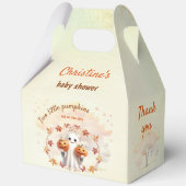 Twins Halloween Pumpkin Ghost Baby shower Groot Bedankdoosjes (Achterkant)