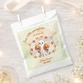Twins Halloween Pumpkin Ghost Unisex Baby shower Bedankzakje