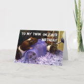 TWINS HAMSTER HUMOR = GEMAKKELIJK OM JE TWEELING T KAART (Voorkant)