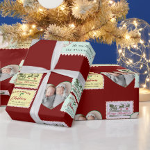 Twins Hart Foto Baby Vrolijk 1e Kerstpostzegels