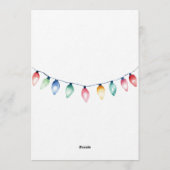 Twins Holiday Lights Baby Shower Invitation Kaart (Achterkant)