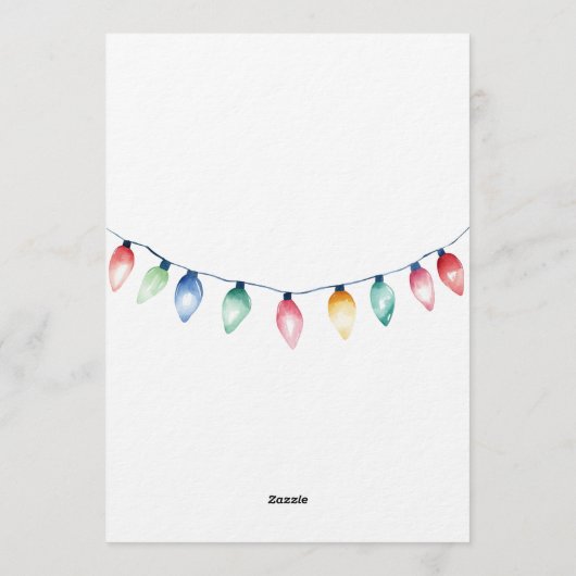 Twins Holiday Lights Baby Shower Invitation Kaart (Achterkant)