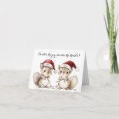 Twins Holiday Lights Baby Shower Thank You Card Bedankkaart (Voorkant)