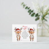 Twins Holiday Lights Diaper Raffle Card Informatiekaartje (Staand voorkant)