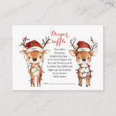 Twins Holiday Lights Diaper Raffle Card Informatiekaartje (Voorkant)
