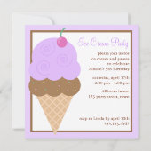 Twins Ice Cream Cone Birthday Party {2} Kaart (Achterkant)