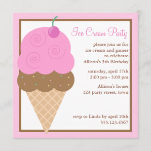 Twins Ice Cream Cone Birthday Party {2} Kaart